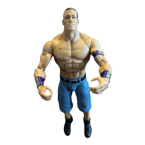2010 Mattel WWE John Cena 6.5" Wrestling Action Figure Purple Wristband - Picture 1 of 9
